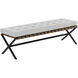 Kenji Black / Mina Light Grey Bench, Small